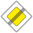 Дорожный знак 2.2 «Конец главной дороги» (металл 0,8 мм, I типоразмер: сторона 600 мм, С/О пленка: тип А коммерческая)